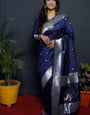 ROYAL BLUE Soft Silk Maharashtrian Paithani Saree