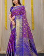 Purple Kanchipuram Pattu Silk Saree
