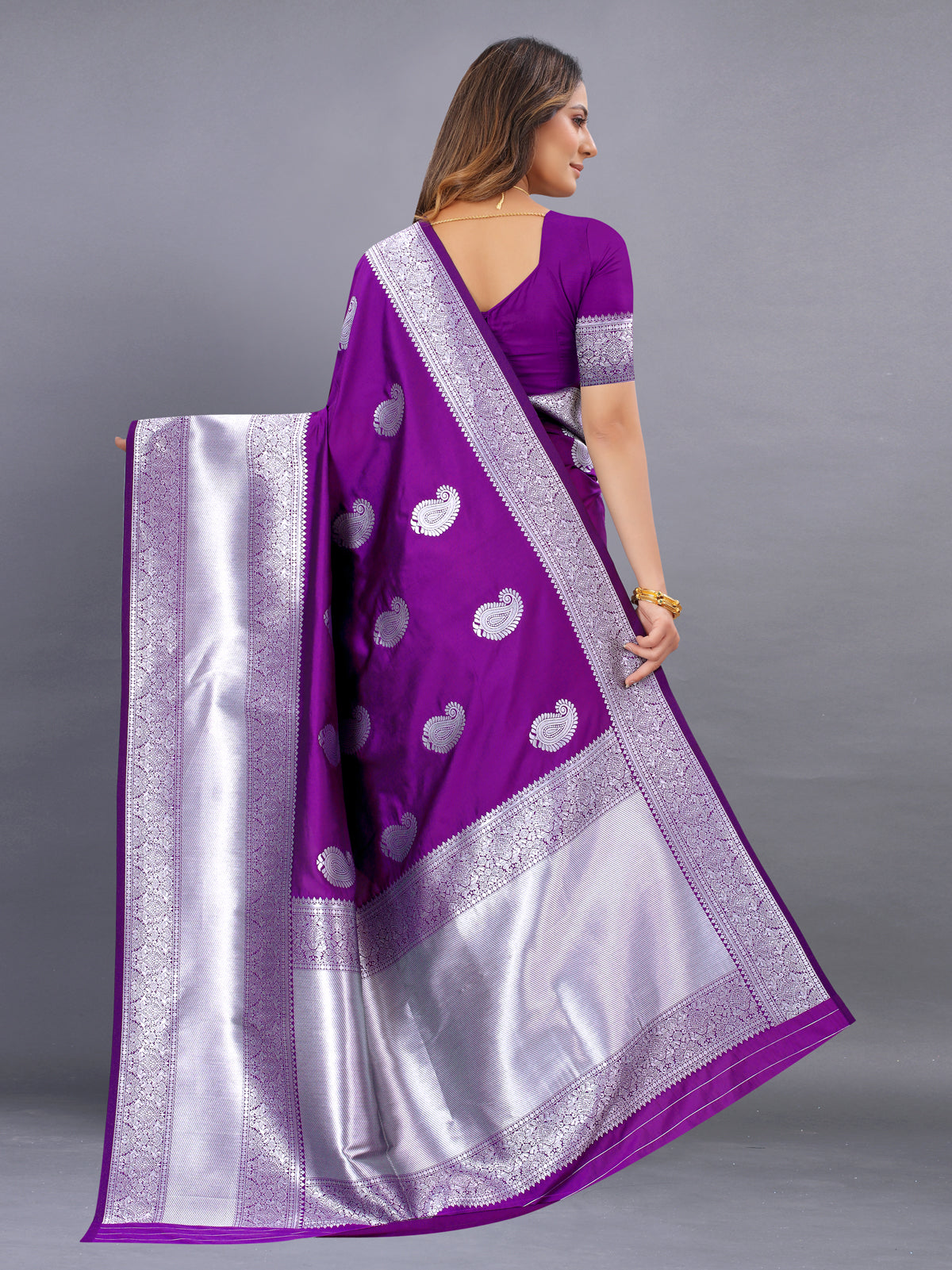 Wine Soft kanjivarm Silk Saree