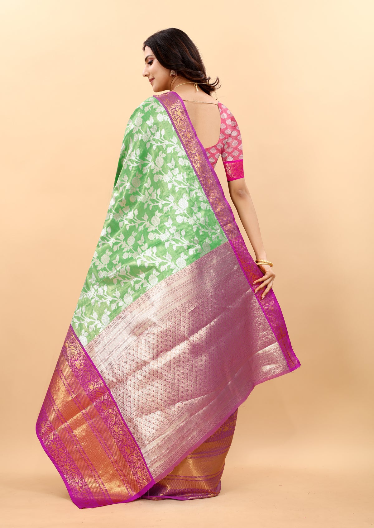 Parrot Soft kanjivarm Silk Saree