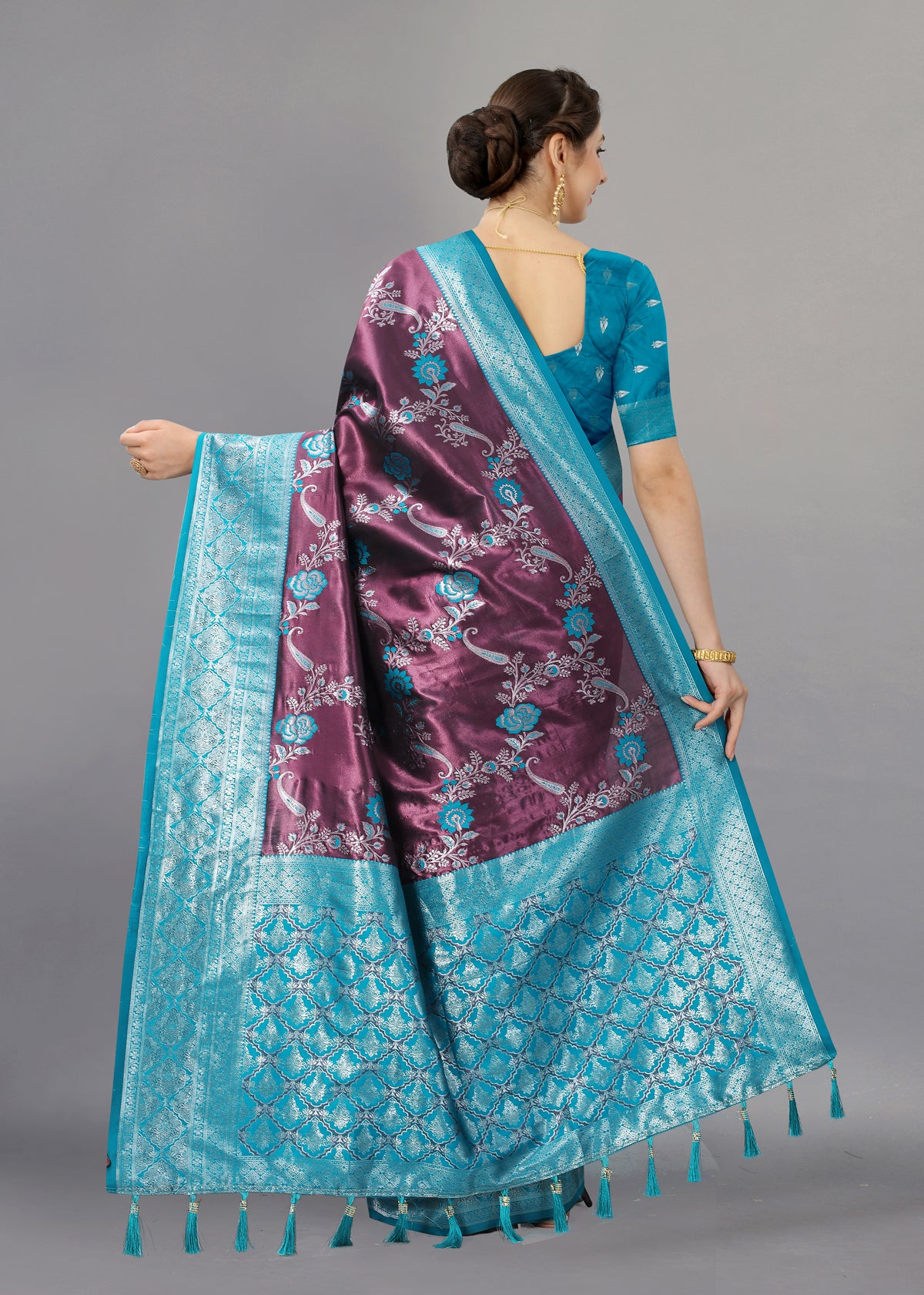 Sky Blue Soft kanjivarm zari Silk Saree