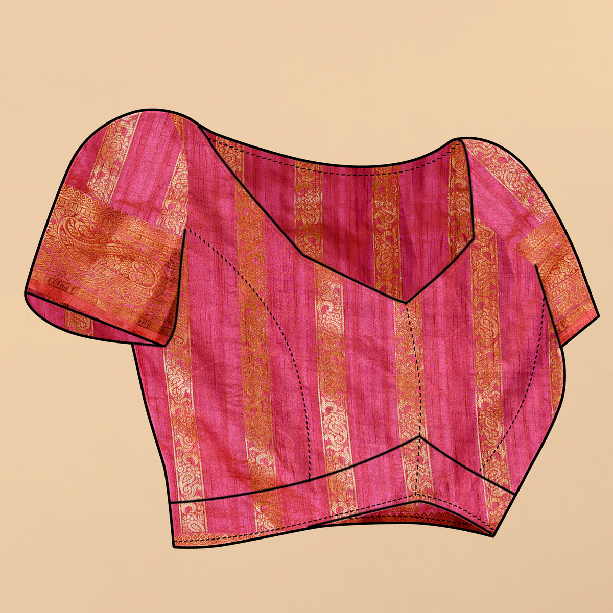 Pink Soft Cotton Silk Banarasi Saree