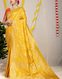 Yellow Kanchipuram Pattu Silk Saree