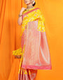 Antra Yellow Pattu Banarasi Silk saree