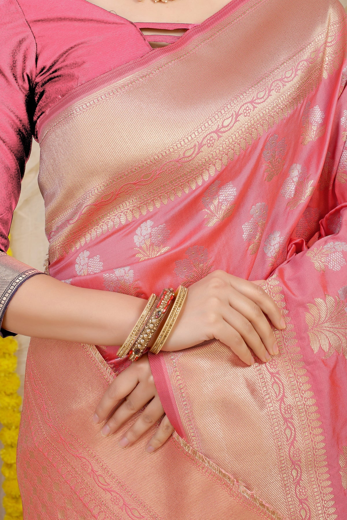 Baby Pink Pattu Silk Banarasi Saree - OFLINE SELECTION Banarasi SareeTATHASTU2BABYPINK #Saree#