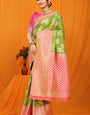 Green Pattu Banarasi Silk saree