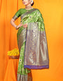 Green Pattu Banarasi Silk saree