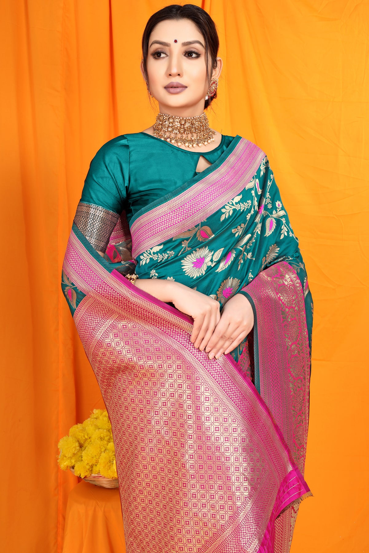 Rama Pattu Banarasi Silk saree