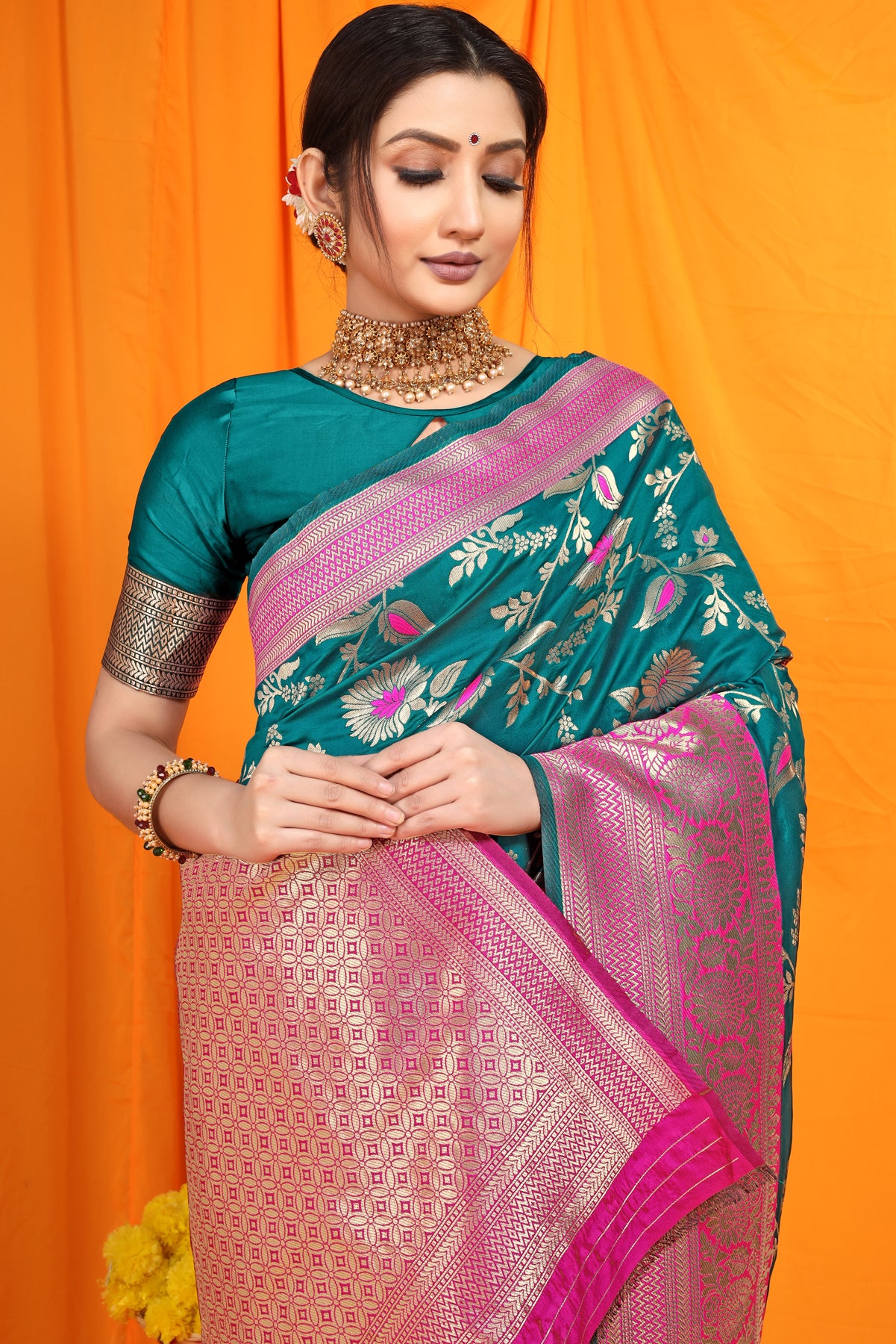 Rama Pattu Banarasi Silk saree