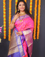 Pink Powerloom Kanjivaram Silk Saree