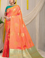 Orange Pattu Weaving Silk Banarasi saree
