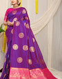 Purple Pattu Weaving Silk Banarasi saree