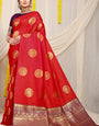 Red Pattu Weaving Silk Banarasi saree