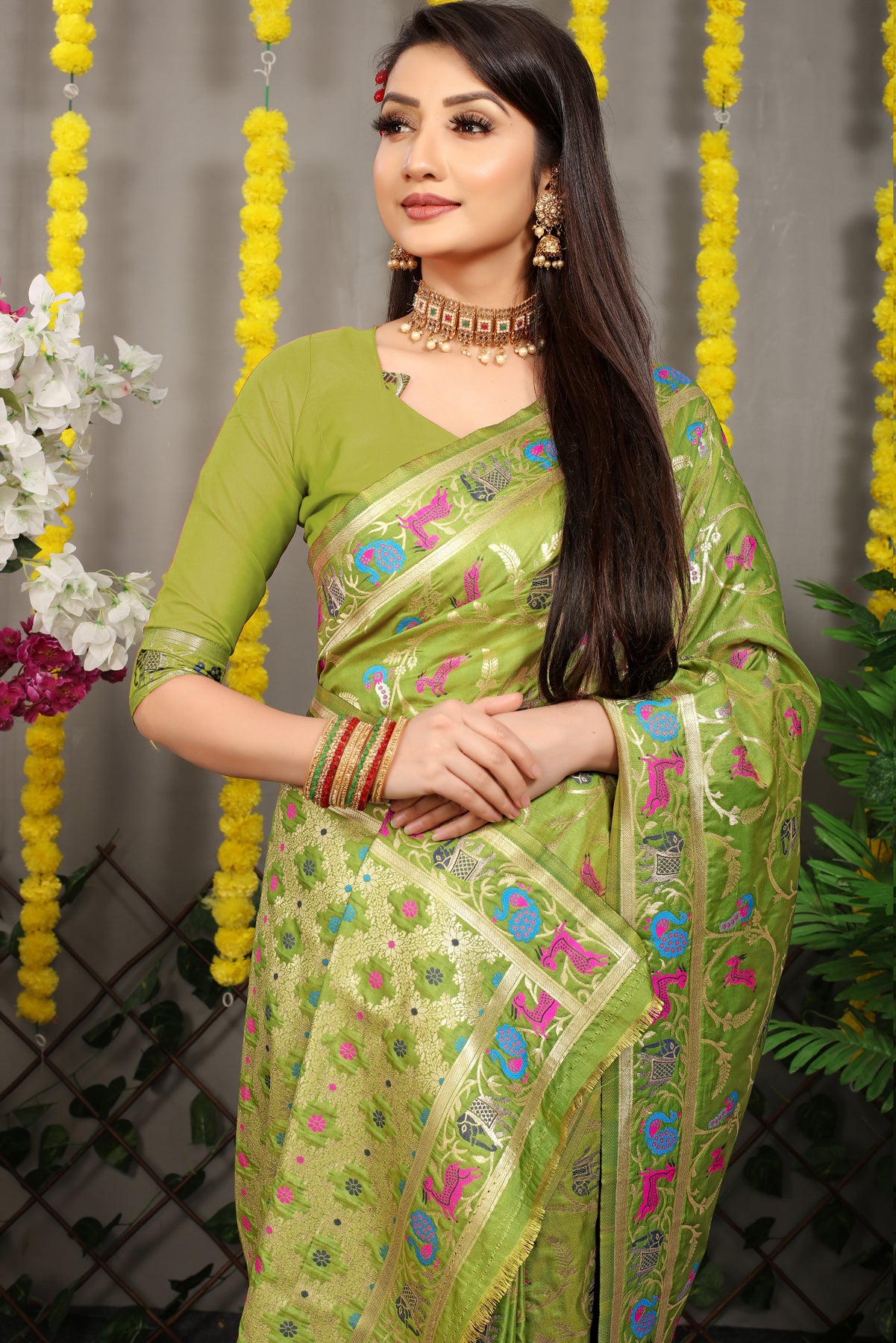 Green Pattu Kanjivaram Silk Saree