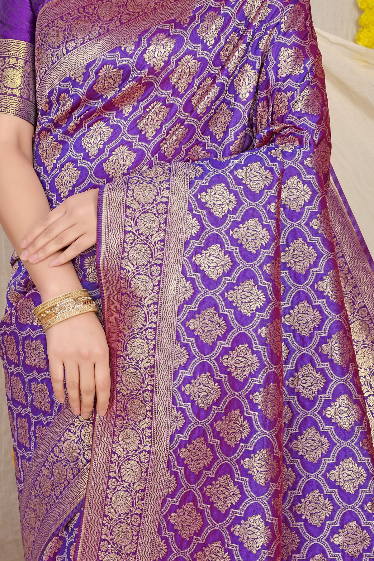 Pure Tussar Silk Purple Saree – Sunasa
