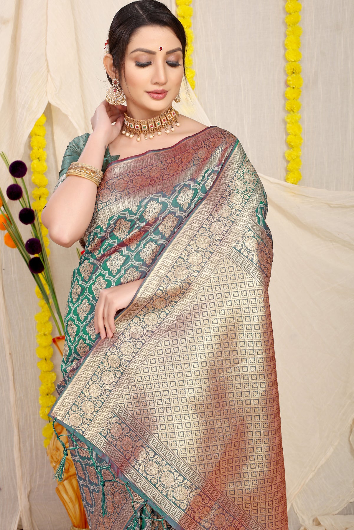 Rama Kanchipuram Pattu Silk Saree  Silk Saree