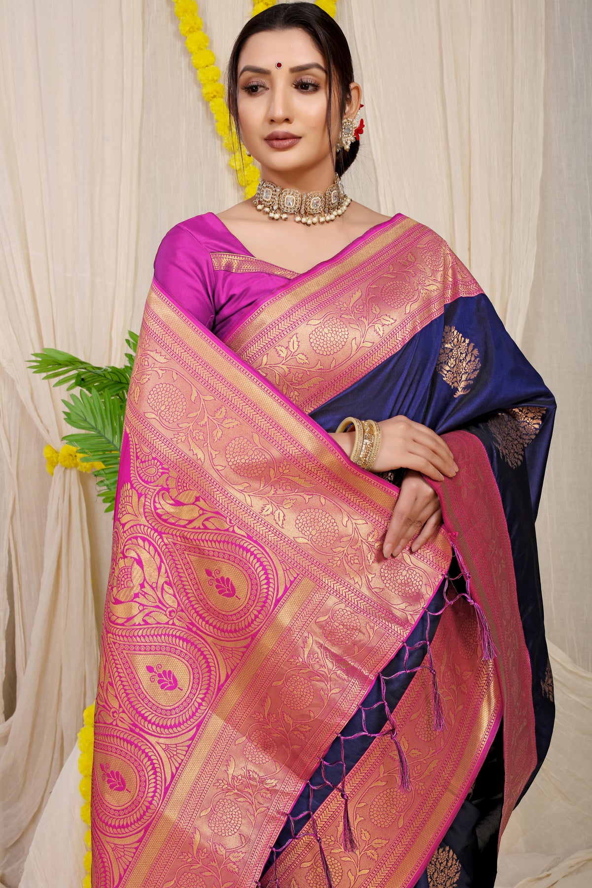 Blue Kanchipuram Pattu Silk Saree Silk Saree