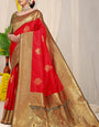Red Kanchipuram Pattu Silk Saree