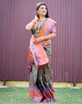 Black Soft Handloom Weaving Kanchipuram Silk Saree