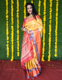 Yellow Soft Handloom Weaving Kanchipuram Silk Saree
