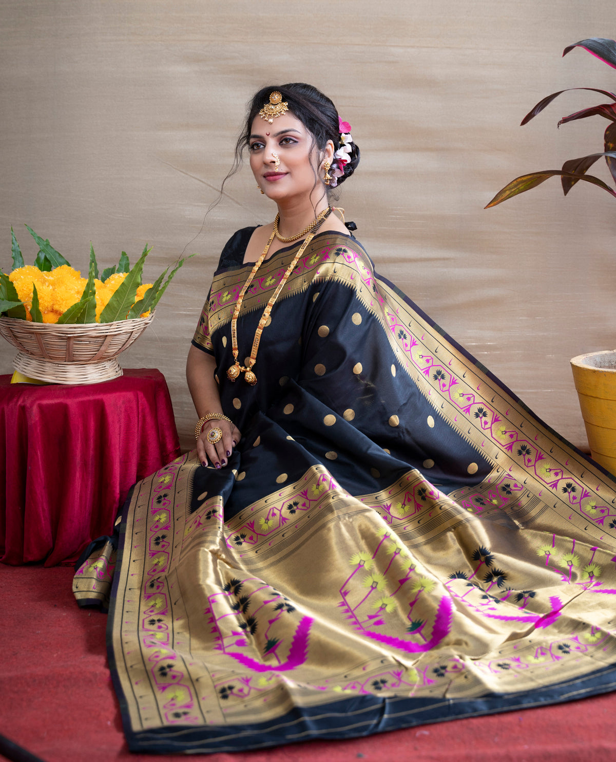 Blue Paithani  Silk Saree