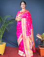 Pink Paithani Silk Saree