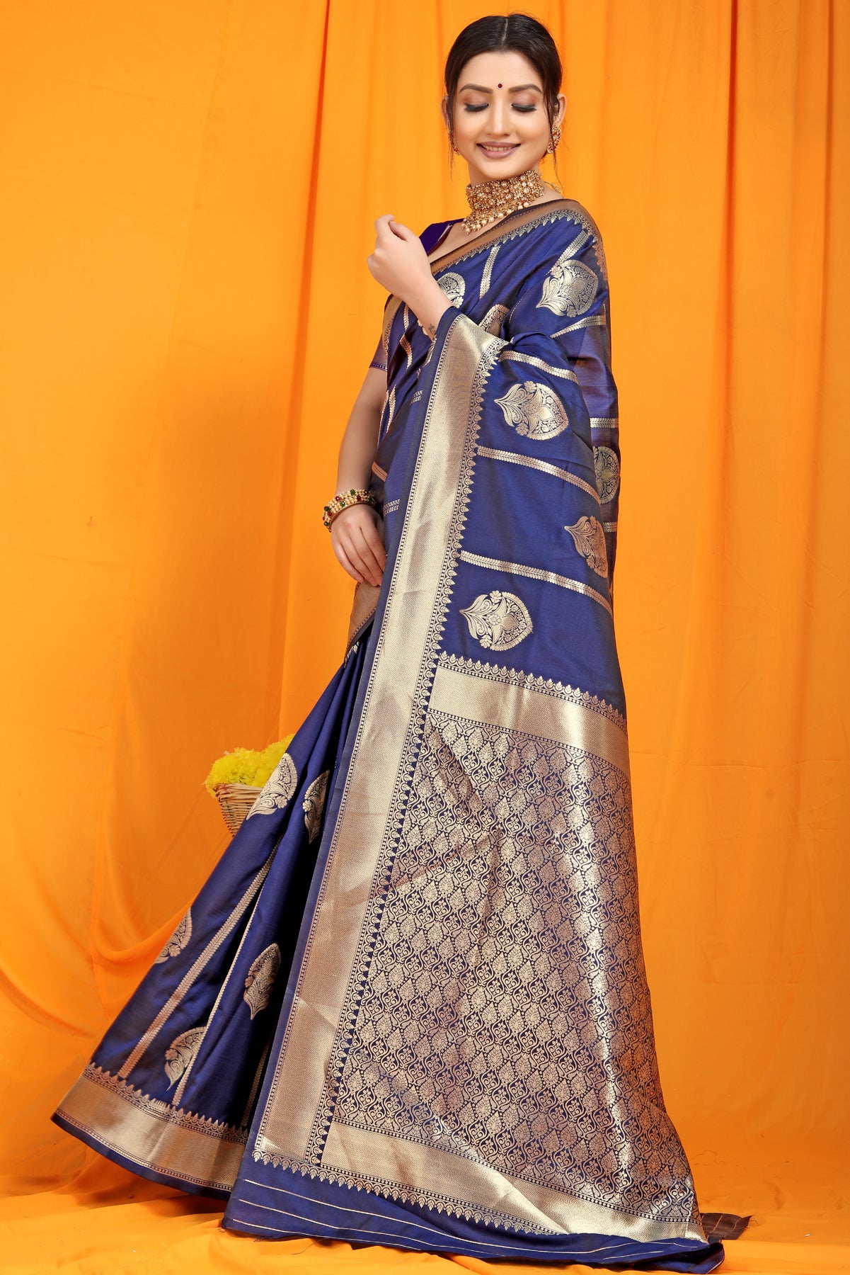 Royal Blue Kanchipuram Pattu Silk Saree