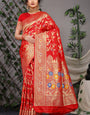 Red Kanchipuram Pattu Silk Saree