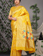 Nakshatra Yellow Kanchipuram Pattu Silk Saree