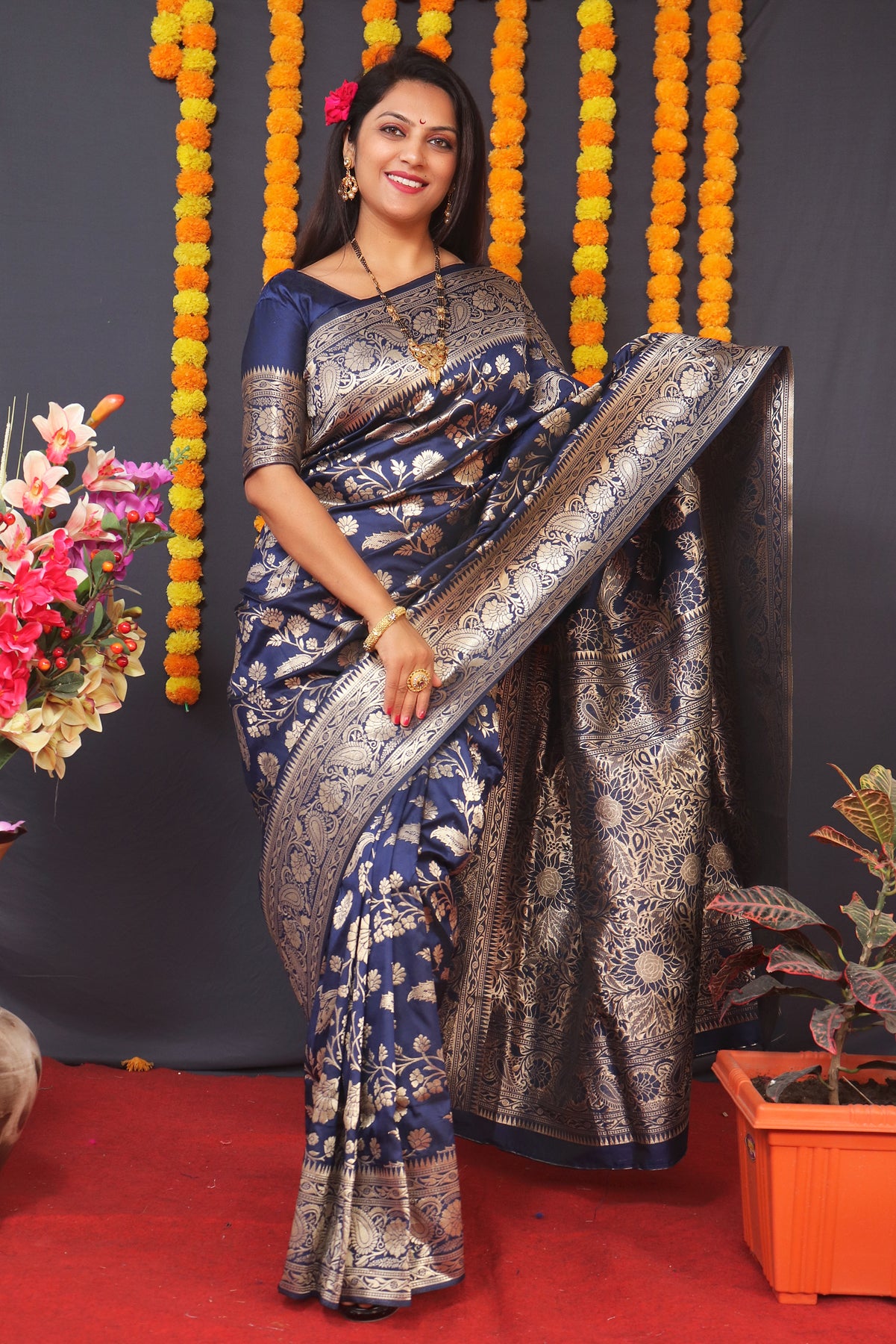 BLUE Paithani Silk Saree