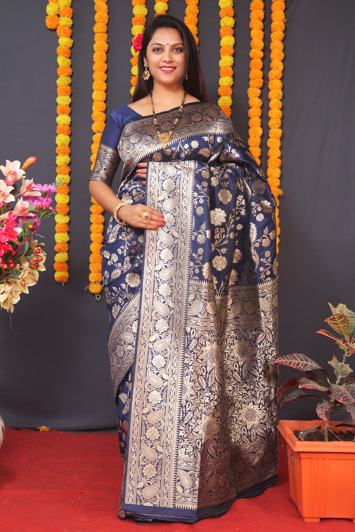 BLUE Paithani Silk Saree