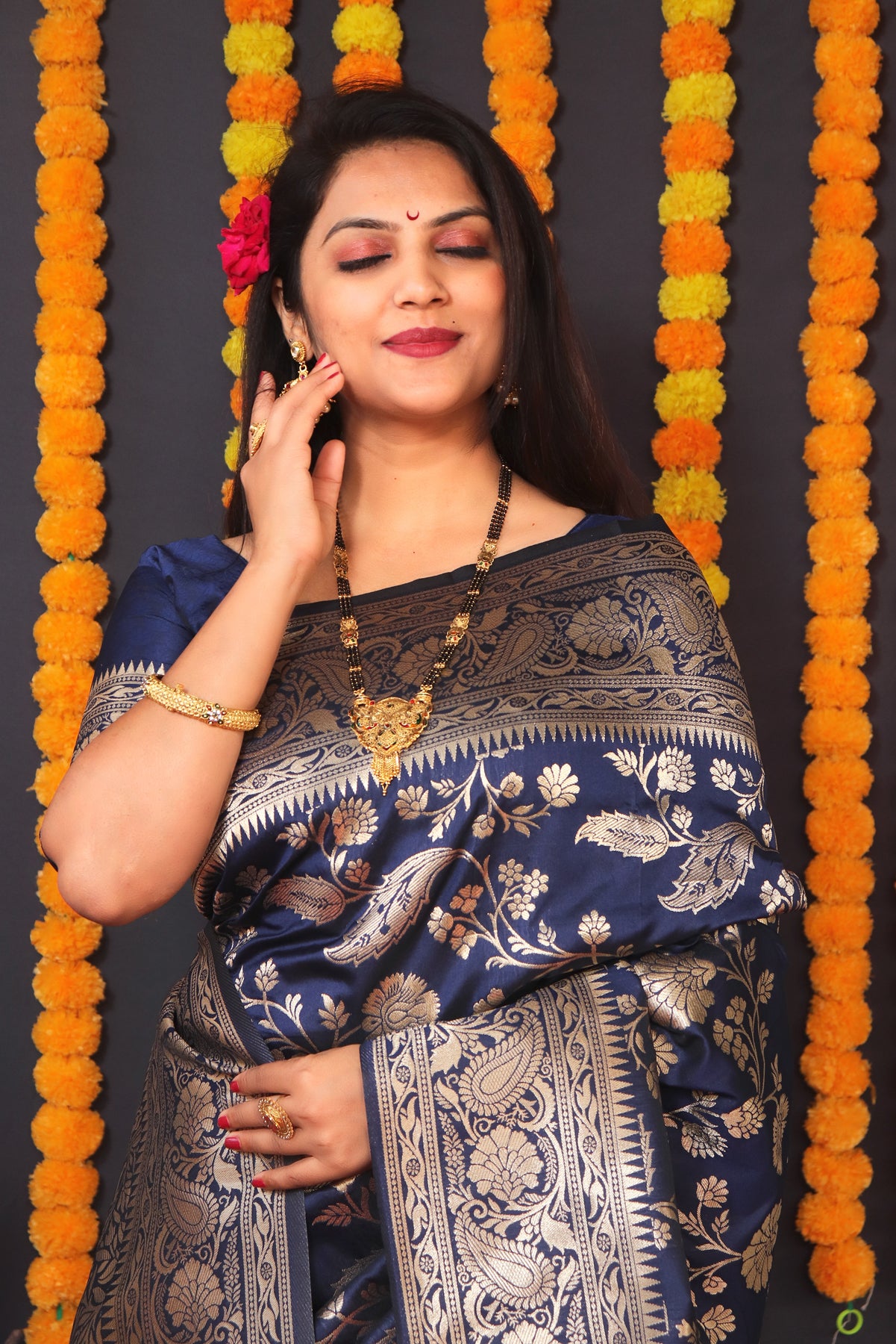 BLUE Paithani Silk Saree