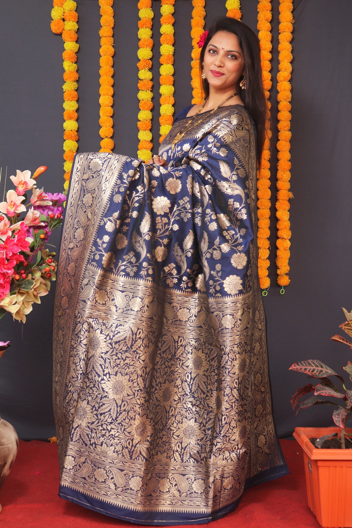 BLUE Paithani Silk Saree