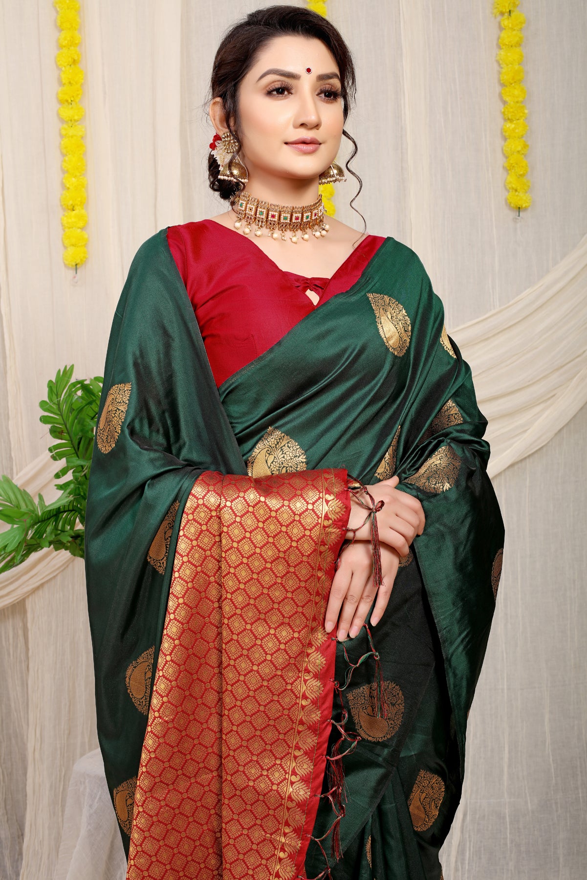 Green Kanchipuram Pattu Silk Saree