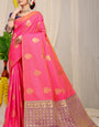Pink Kanchipuram Pattu Silk Saree
