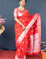 Red Soft Weaving Banarasi Silk Saree