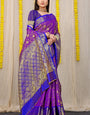 Purple Pure Kanchipuram Silk Saree