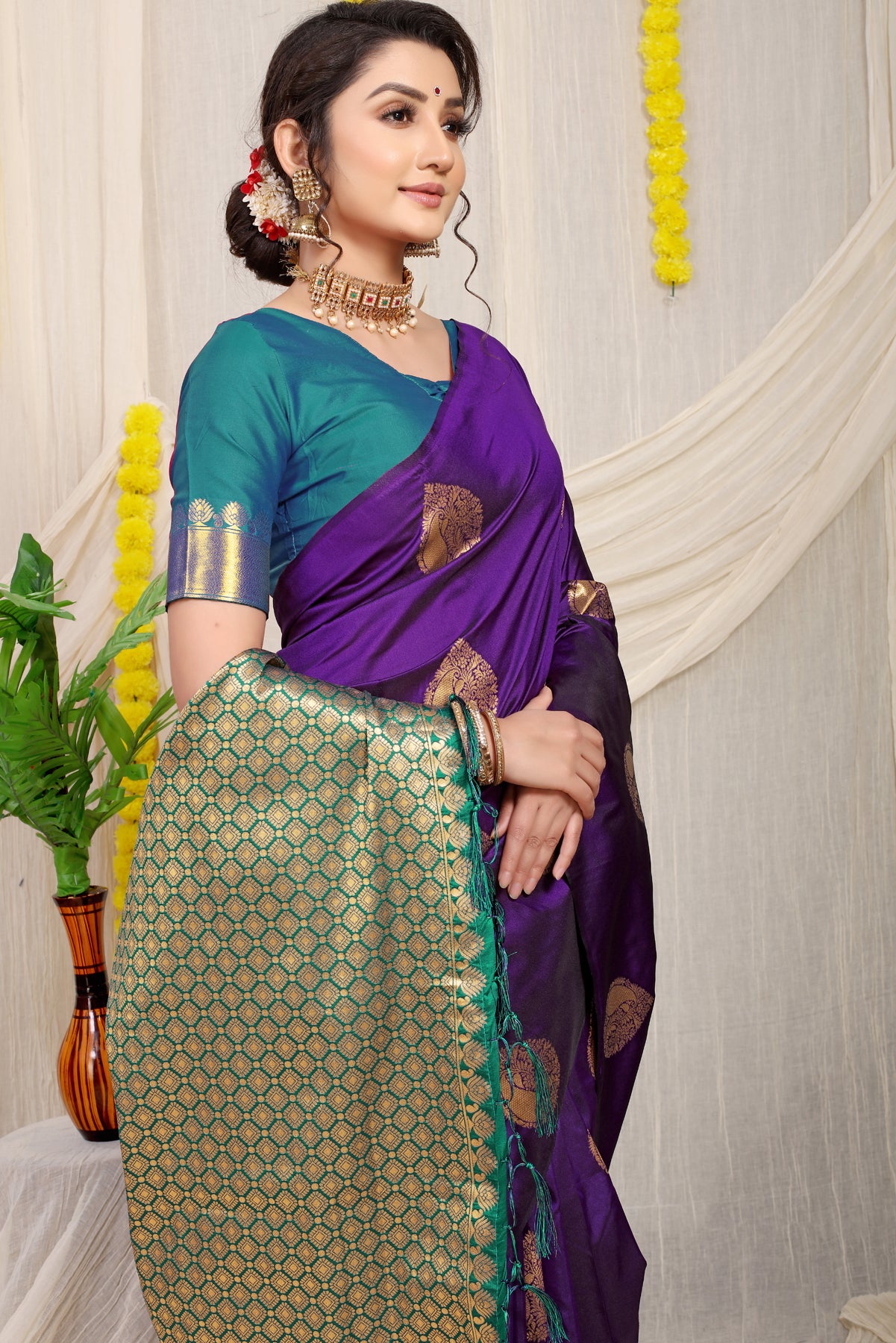 Royal Blue Kanchipuram Pattu Silk Saree