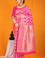 Pink Kanchipuram Pattu Silk Saree