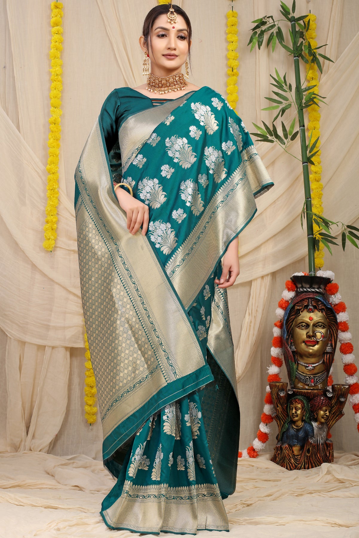 Rama Kanchipuram Pattu Silk Saree Silk Saree