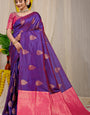 Light Purple Kanchipuram Pattu Silk Saree