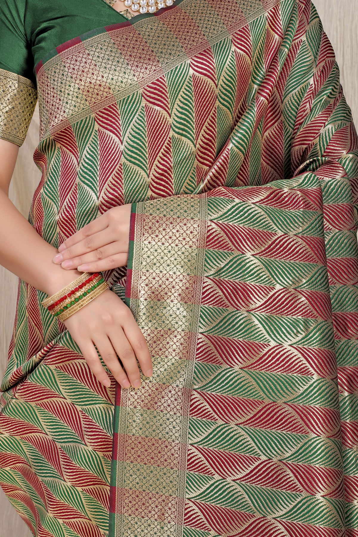 Green Kanchipuram Pattu Silk Saree