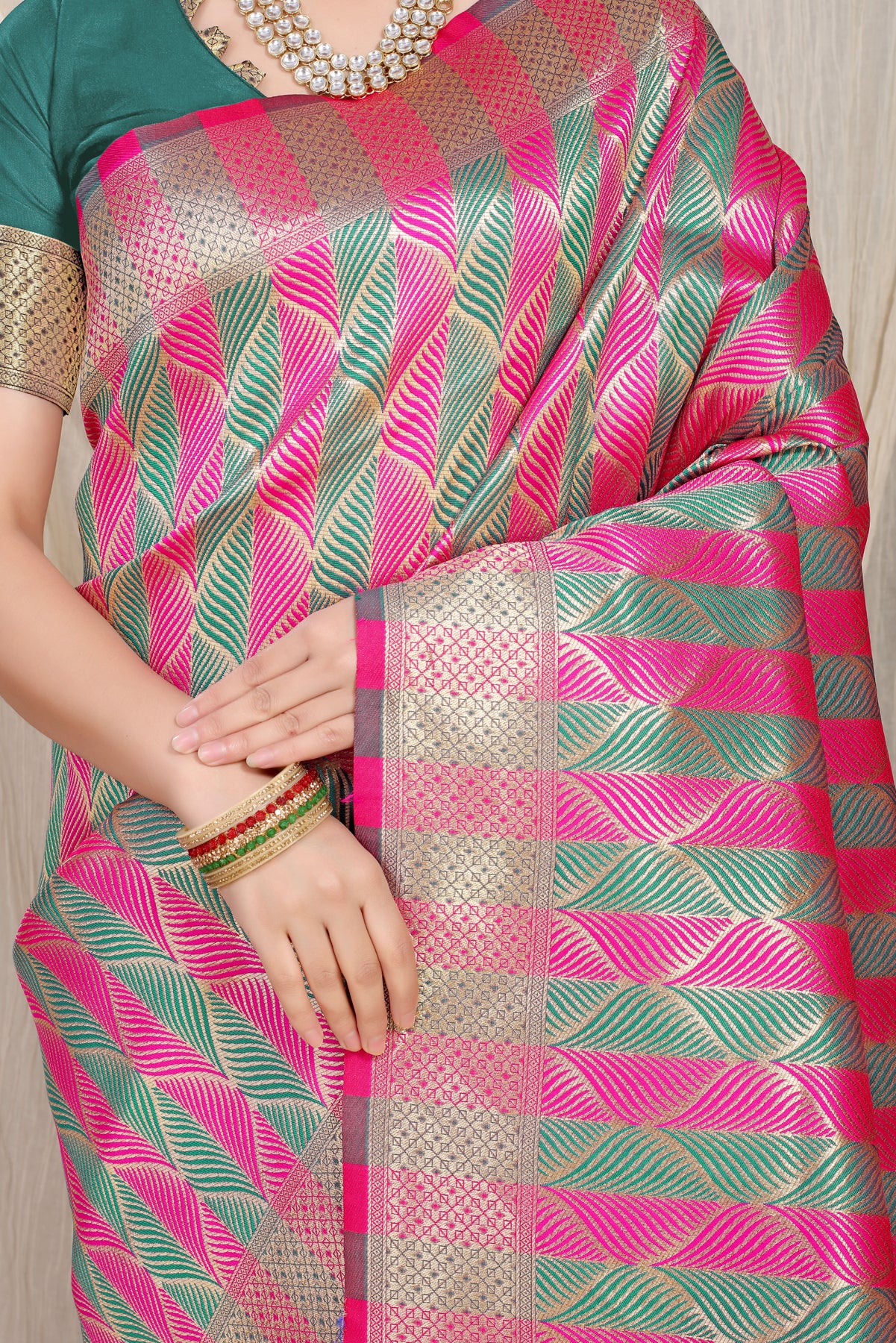 Rani Pink Kanchipuram Pattu Silk Saree