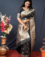 Black Soft Silk Banarasi Saree