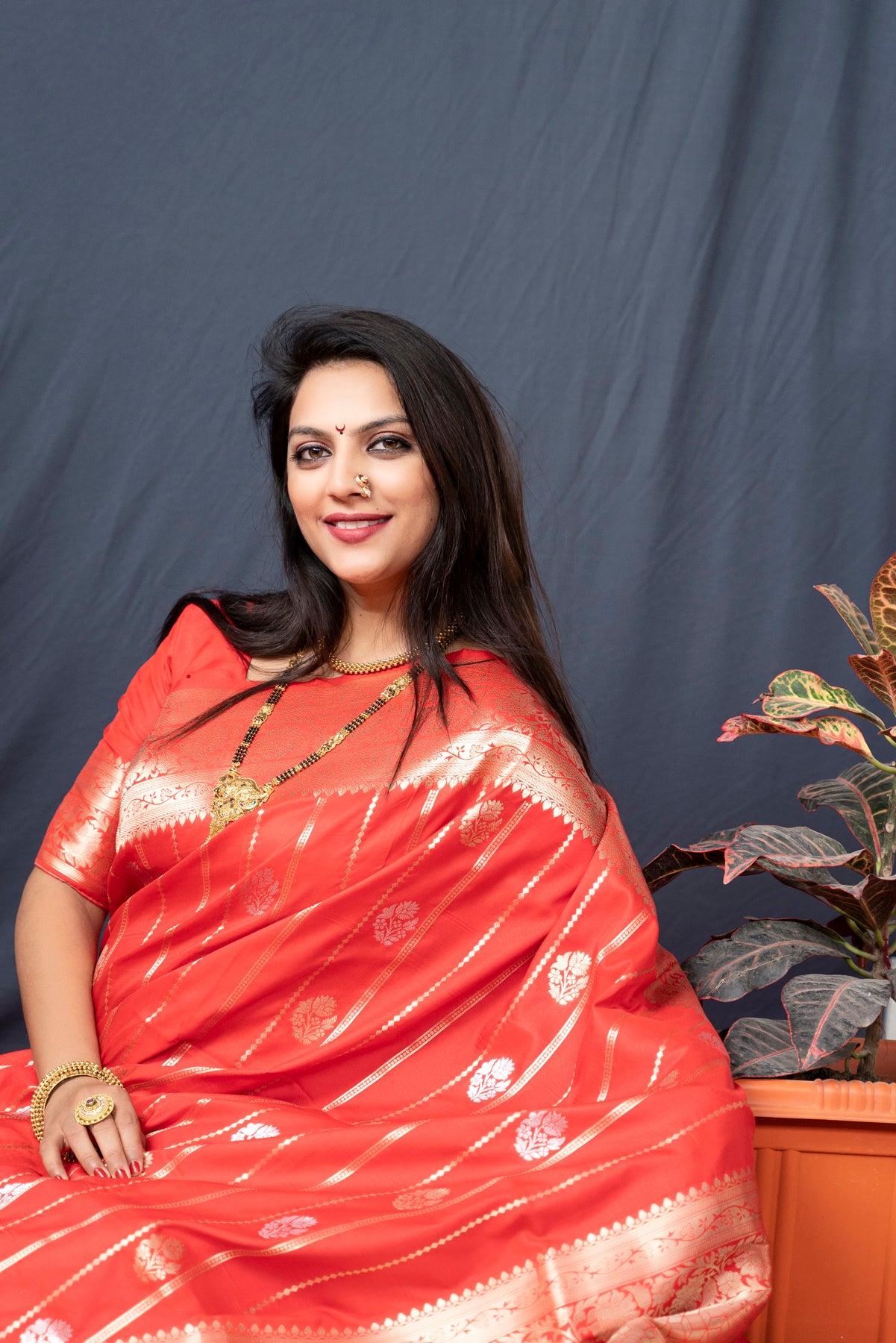 RED Banarasi Silk Saree