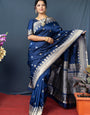 Blue Soft Handloom Banarasi Silk
