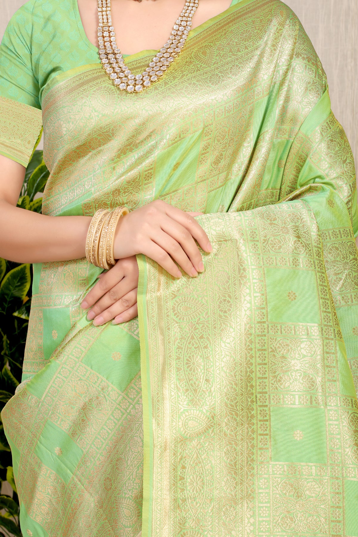 Sea Green Pattu Kanjivaram Silk Saree