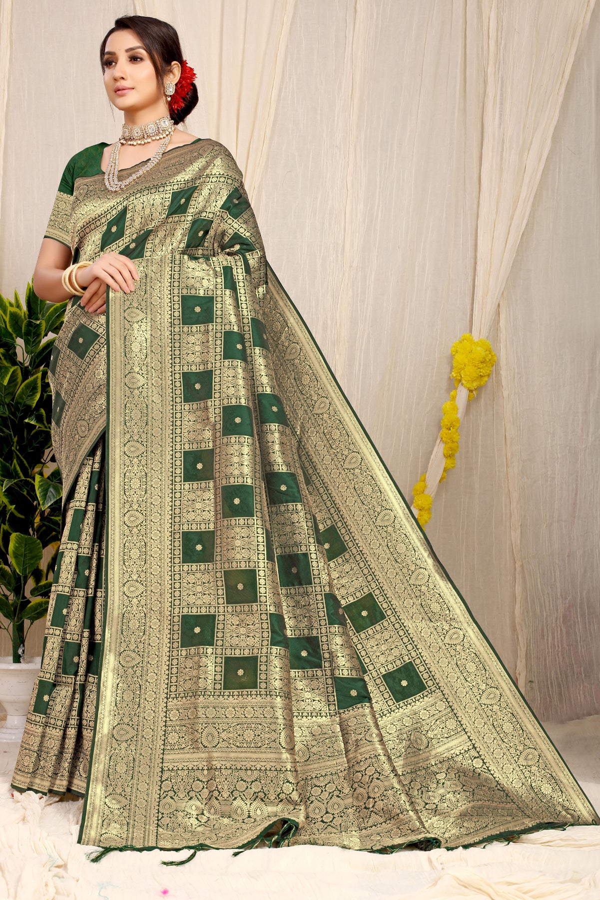 Green Pattu Kanjivaram Silk Saree