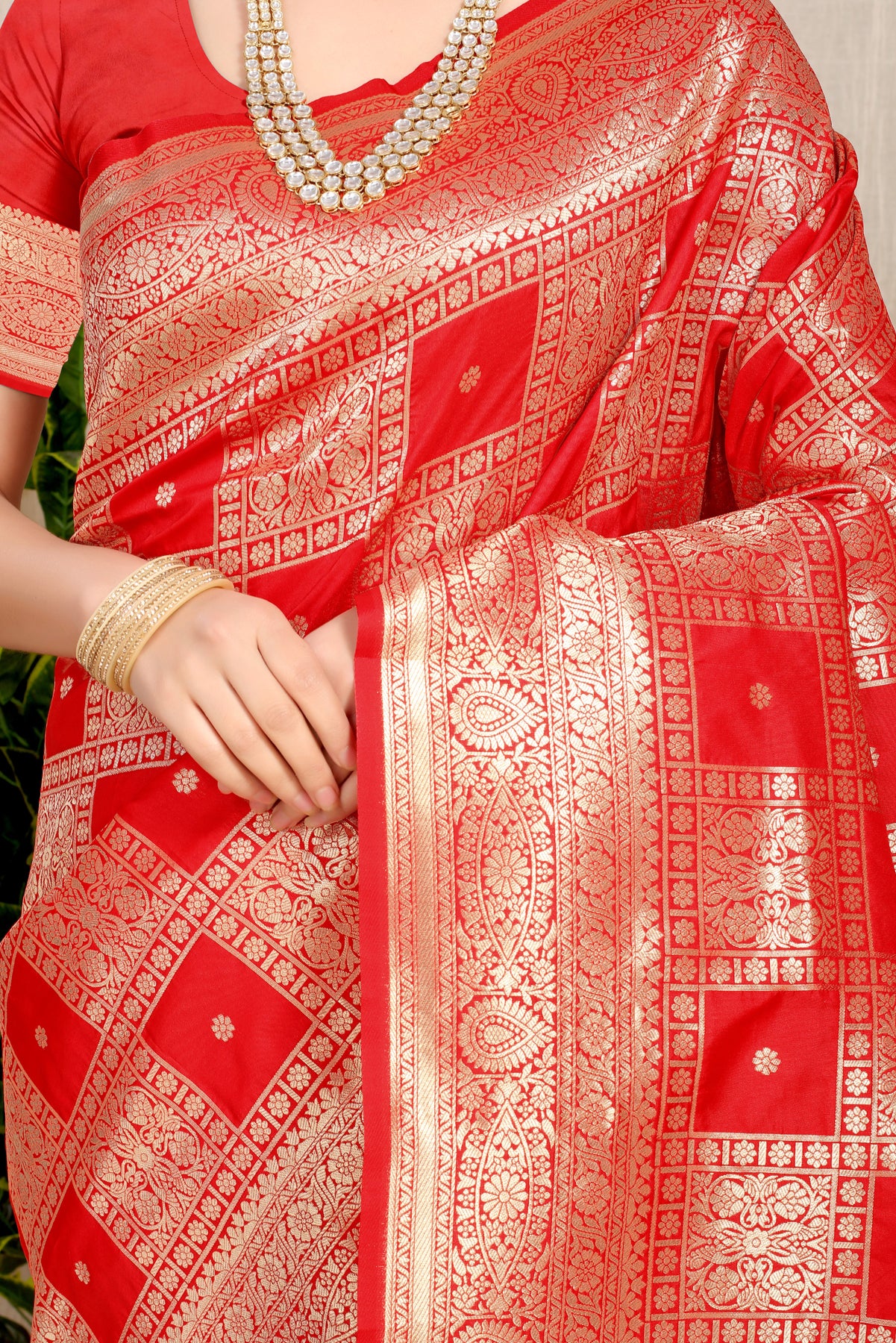 Red Pattu Kanjivaram Silk Saree