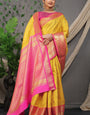 Chitravali Yellow Pattu Kanjeevaram Silk Saree